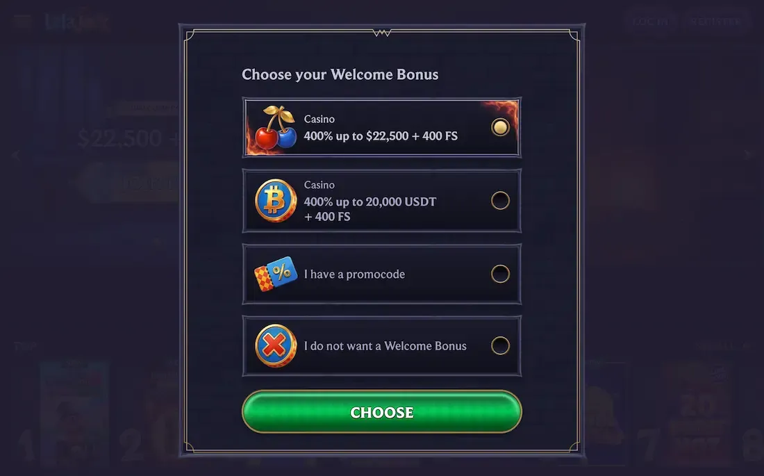 lolajack casino welcome bonus